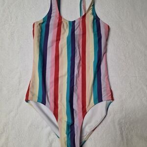 Abercrombie Kids Multicolor Striped One Piece Swimsuit